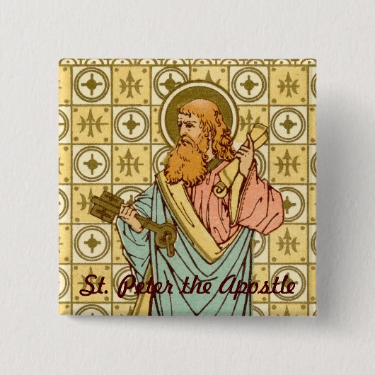 St. Peter the Apostle (RLS 14) Vierkante Button 5,1 Cm (Voorkant)