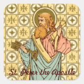 St. Peter the Apostle (RLS 14) Vierkante Sticker (Voorkant)