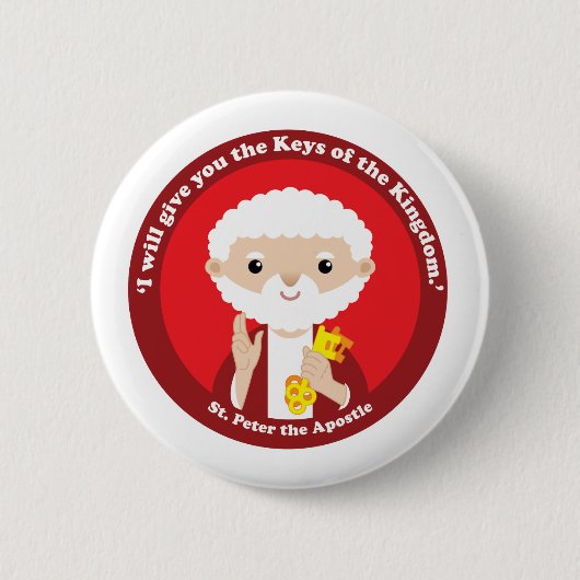 St. Peter the Apostle Ronde Button 5,7 Cm (Voorkant)