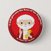 St. Peter the Apostle Ronde Button 5,7 Cm (Voorkant)