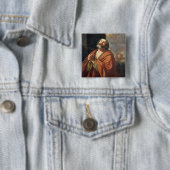 St. Peter Vierkante Button 5,1 Cm (In situ)