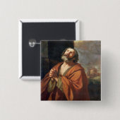 St. Peter Vierkante Button 5,1 Cm (Voorkant /achterkant)
