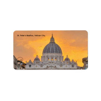 St. Peter's Basilica at Sunset, Vatican City Etiket