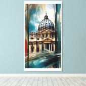 St. Peter's Basilica Canvas Afdruk (Insitu (Houten vloer))