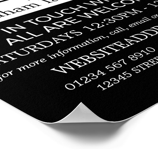 St. Peter's Basilica, Christian Bible Class Advert Poster (Hoek)