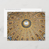 St. Peter's Basilica Dome - Vaticaan, Rome, Italië Briefkaart (Voorkant / Achterkant)