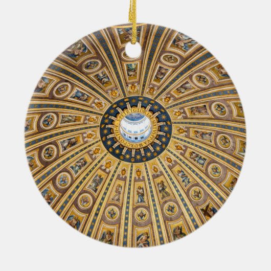 St. Peter's Basilica Dome - Vaticaan, Rome, Italië Keramisch Ornament (Achterkant)
