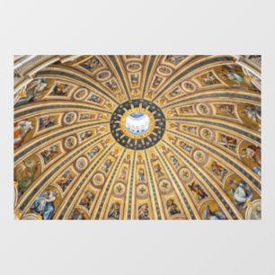 St. Peter's Basilica Dome - Vaticaan, Rome, Italië Raamsticker