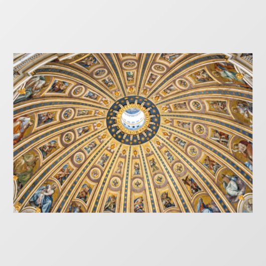 St. Peter's Basilica Dome - Vaticaan, Rome, Italië Raamsticker (Vel)