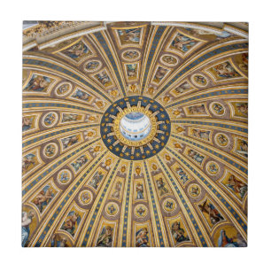 St. Peter's Basilica Dome - Vaticaan, Rome, Italië Tegeltje