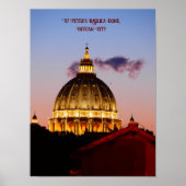St. Peter's Basilica Dome, Vaticaanstad Poster (Voorkant)