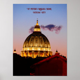 St. Peter's Basilica Dome, Vaticaanstad Poster