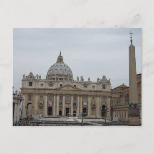 St. Peters Basilica en Square in Vaticaanstad Briefkaart
