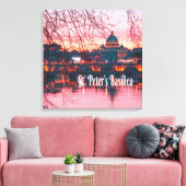 St. Peter's Basilica, Rome, Italië Canvas Afdruk (Insitu (Woonkamer))