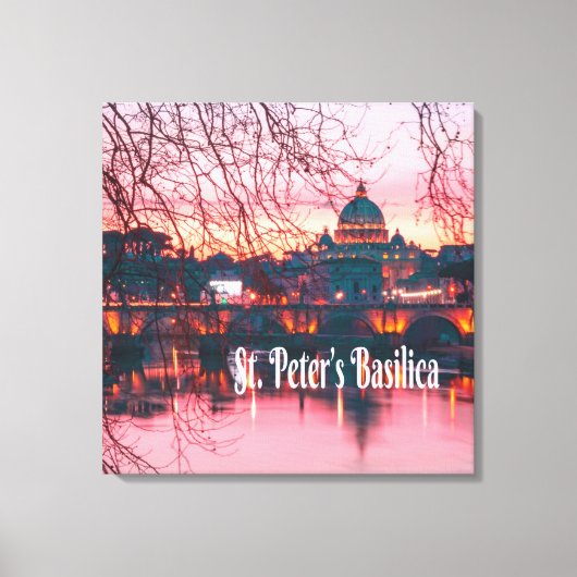 St. Peter's Basilica, Rome, Italië Canvas Afdruk (Voorkant)