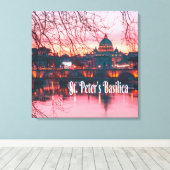 St. Peter's Basilica, Rome, Italië Canvas Afdruk (Insitu (Houten vloer))