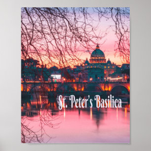 St. Peter's Basilica, Rome, Italië Poster