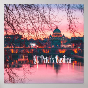 St. Peter's Basilica, Rome, Italië Poster