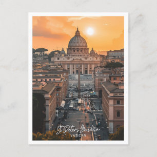 St Peters Basilica Travel Place illustratie Briefkaart