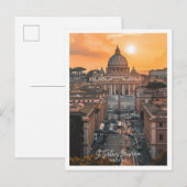 St Peters Basilica Travel Place illustratie Briefkaart (Voorkant / Achterkant)