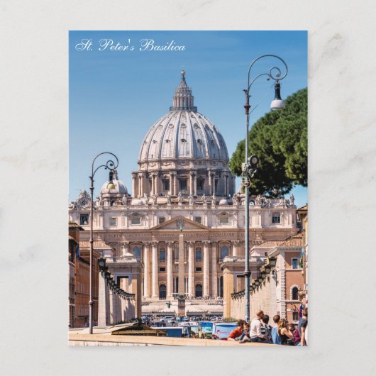 St. Peter's Basilica - Vaticaan Briefkaart (Voorkant)