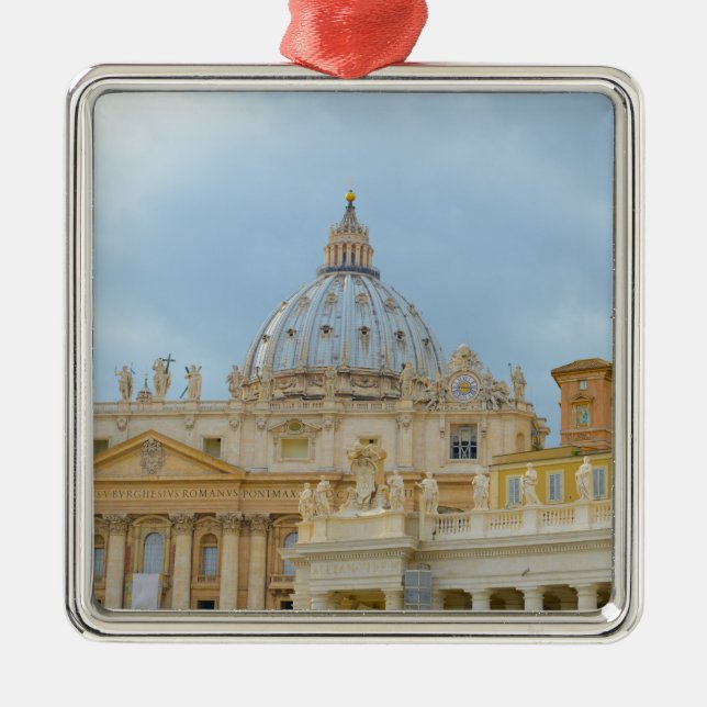 St. Peters Basilica Vaticaan in Rome Italië Metalen Ornament (Voorkant)
