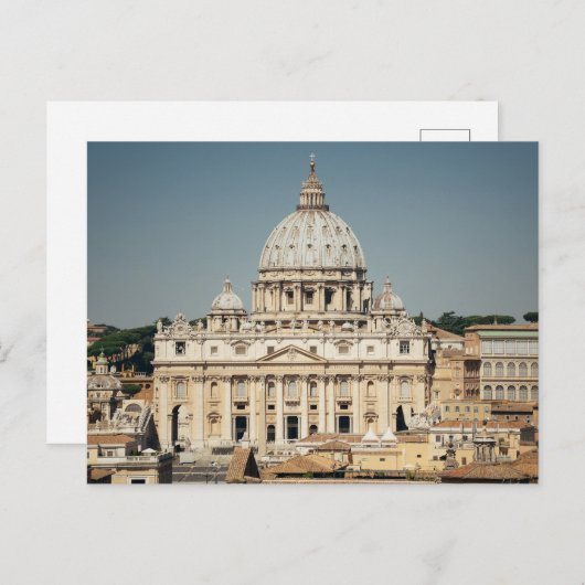 St. Peter's Basilica, Vaticaanstad, Italië Briefkaart (Voorkant / Achterkant)
