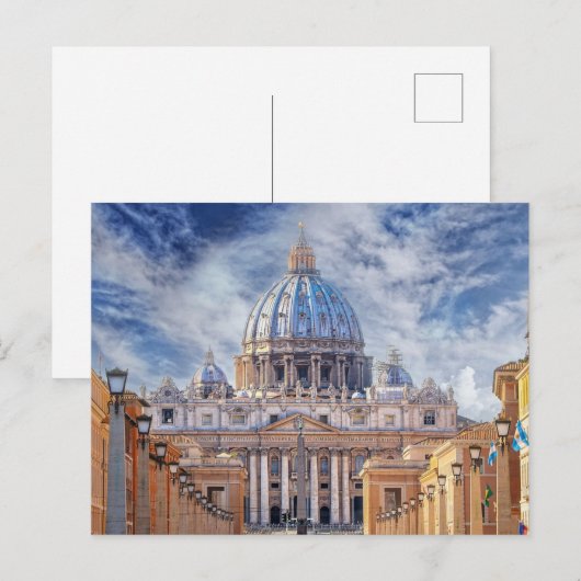 St. Peter's Basilica, Vaticaanstad, Rome Briefkaart (Voorkant / Achterkant)