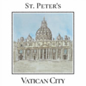 St. Peter's Basilica, Vatican City, Italy Sticker (Voorkant)