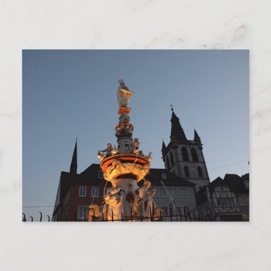 St Peter's fontein in Trier Briefkaart (Voorkant)