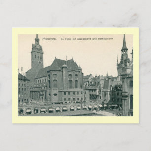 St Peters, München, Duitsland Vintage Briefkaart