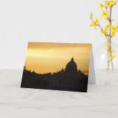 St. Peter's Rome bij zonsondergang Kaart (Gele Bloem)