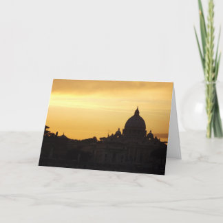 St. Peter's Rome bij zonsondergang Kaart