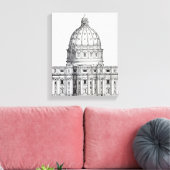 St. Peter's, Rome Canvas Afdruk (Insitu (Woonkamer))