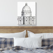 St. Peter's, Rome Canvas Afdruk (Insitu (Slaapkamer))