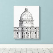 St. Peter's, Rome Canvas Afdruk (Insitu (Houten vloer))