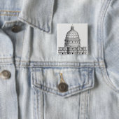 St. Peter's, Rome Vierkante Button 5,1 Cm (In situ)