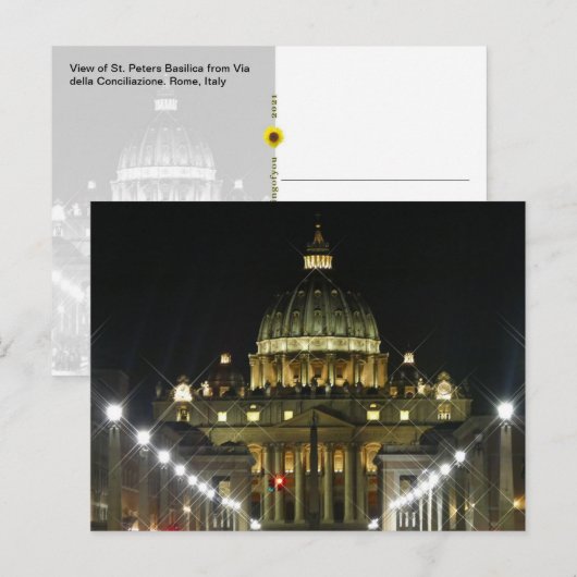St. Peter's Sq. Via della Conciliazione - briefkaa Briefkaart (Voorkant / Achterkant)