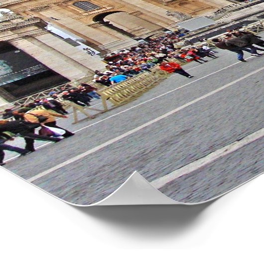 St. Peters Square in Vaticaanstad panoramische fot Poster (Hoek)