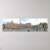 St. Peters Square in Vaticaanstad panoramische fot Poster (Voorkant)