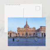 St. Peter's Square in Vaticaanstad - Rome, Italië Briefkaart (Voorkant / Achterkant)