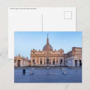 St. Peter's Square in Vaticaanstad - Rome, Italië Briefkaart