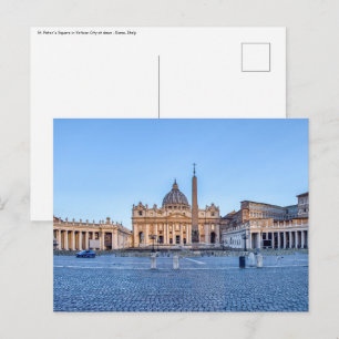 St. Peter's Square in Vaticaanstad - Rome, Italië Briefkaart