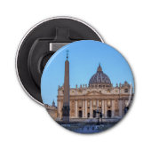St. Peter's Square in Vaticaanstad - Rome, Italië Button Flesopener (Voorkant)