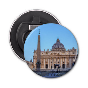 St. Peter's Square in Vaticaanstad - Rome, Italië Button Flesopener