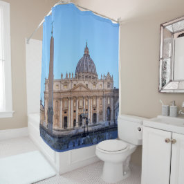 St. Peter's Square in Vaticaanstad - Rome, Italië Douchegordijn