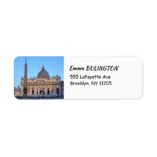 St. Peter's Square in Vaticaanstad - Rome, Italië Etiket