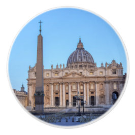 St. Peter's Square in Vaticaanstad - Rome, Italië Keramische Knop