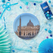 St. Peter's Square in Vaticaanstad - Rome, Italië Papieren Bordje (Feest)