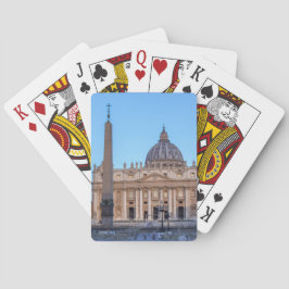 St. Peter's Square in Vaticaanstad - Rome, Italië Pokerkaarten